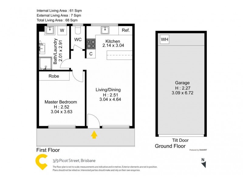 3/9 Picot Street, Kelvin Grove QLD 4059 Floorplan