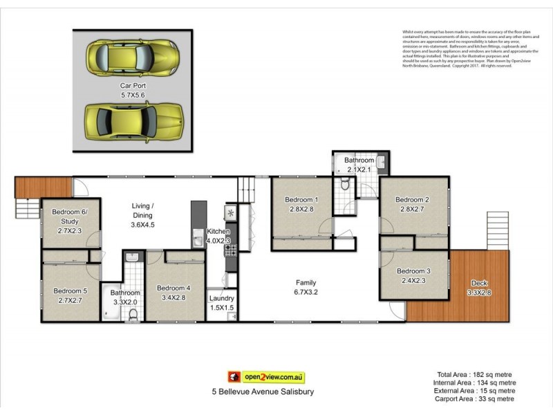 5 Bellevue Avenue, Salisbury QLD 4107 Floorplan