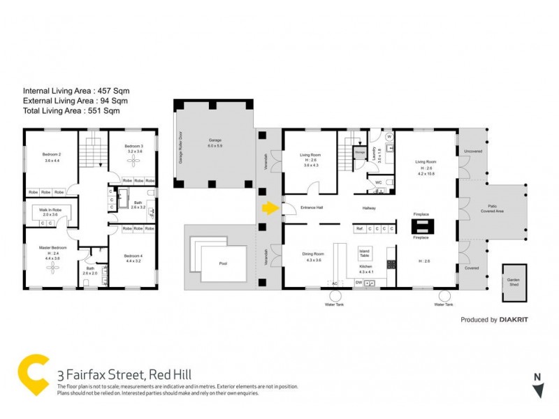 3 Fairfax Street, Red Hill QLD 4059 Floorplan