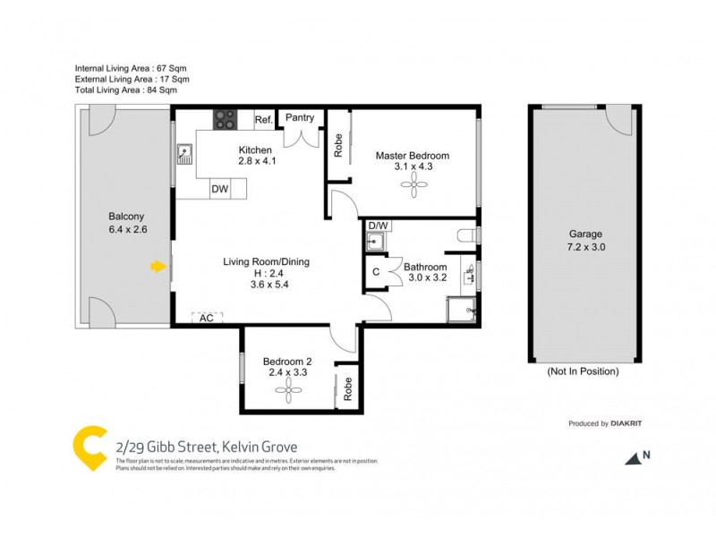 2/29 Gibb Street, Kelvin Grove QLD 4059 Floorplan