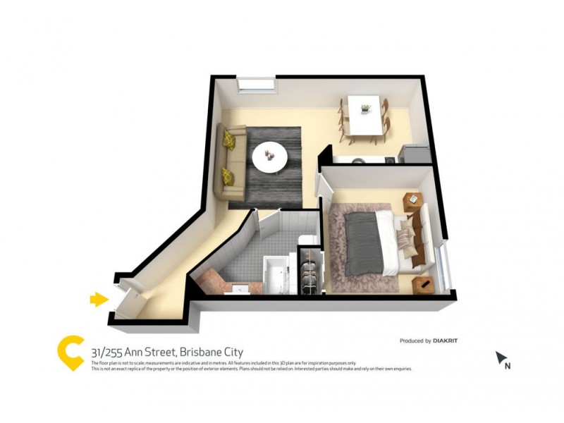 2008/255 Ann Street, Brisbane City QLD 4000 Floorplan