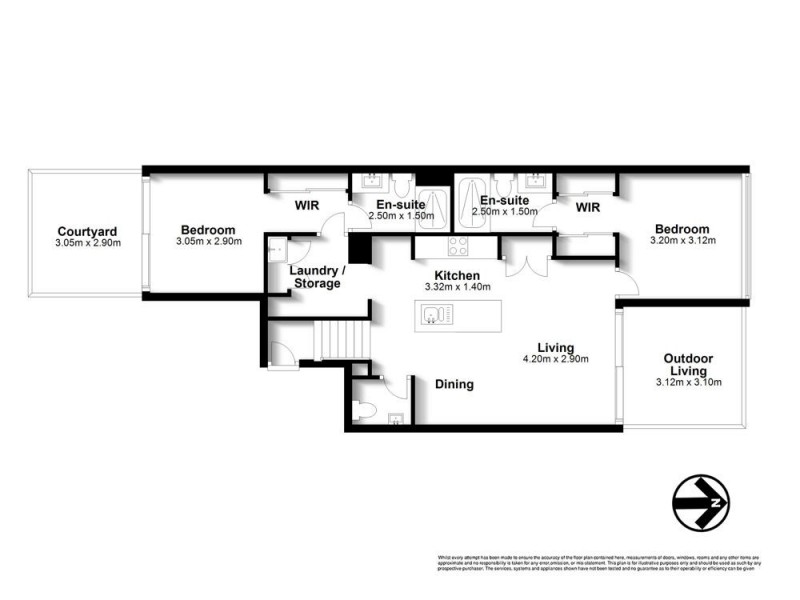 1018/36 Evelyn Street, Newstead QLD 4006 Floorplan