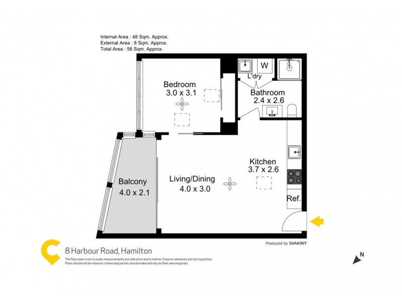 11603/8 Harbour Road, Hamilton QLD 4007 Floorplan