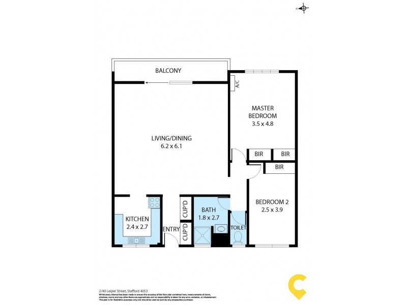 2/40 Leiper Street, Stafford QLD 4053 Floorplan