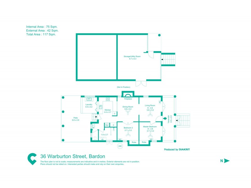 36 Warburton Street, Bardon QLD 4065 Floorplan