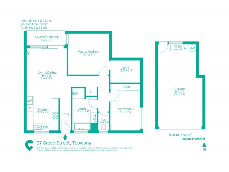 2/37 Grove Street, Toowong QLD 4066 Floorplan