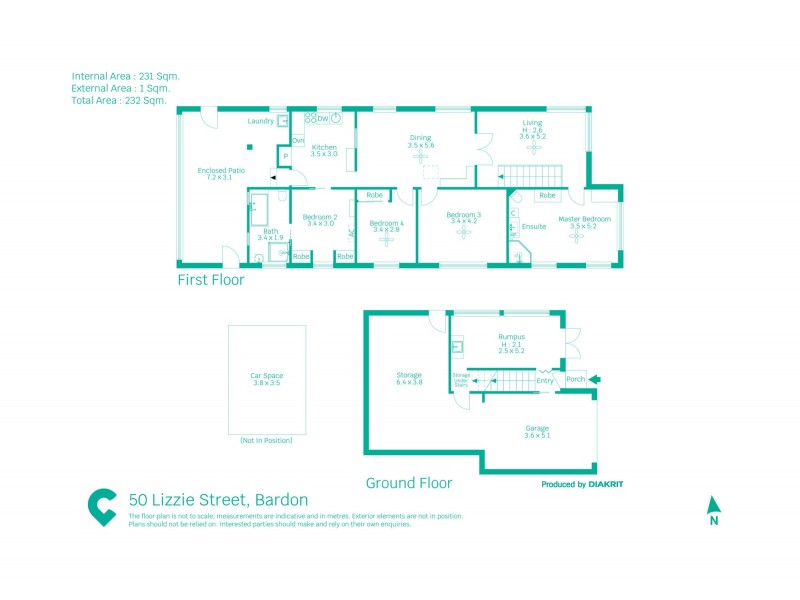 50 Lizzie Street, Bardon QLD 4065 Floorplan