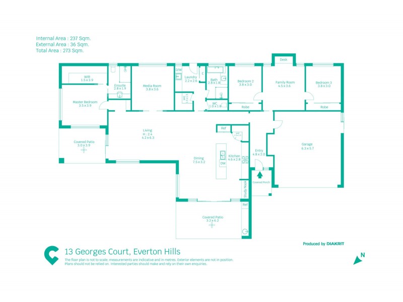 13 Georges Court, Everton Hills QLD 4053 Floorplan