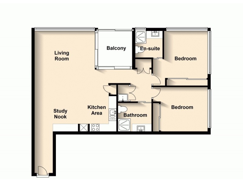 601/18 Thorn Street, Kangaroo Point QLD 4169 Floorplan