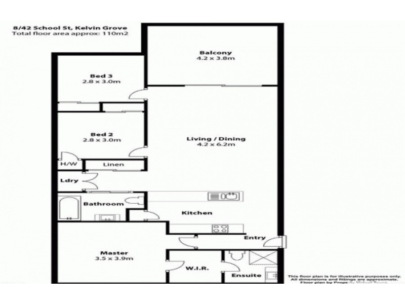 8/42 School Street, Kelvin Grove QLD 4059 Floorplan