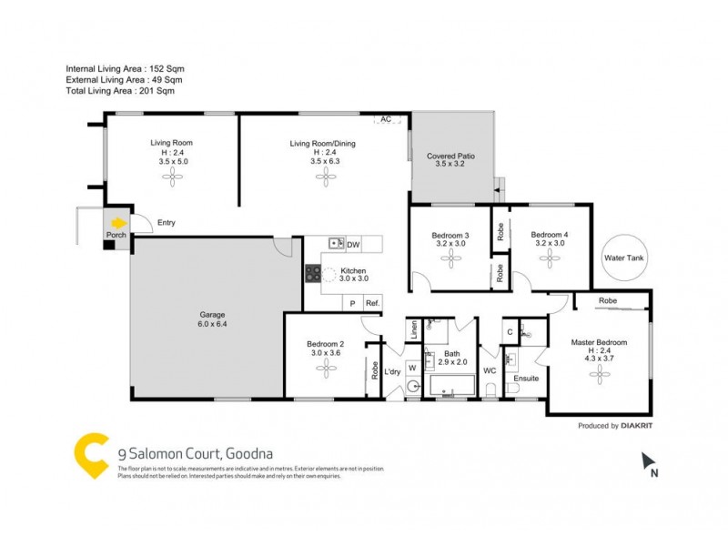 9 Salomon Court, Goodna QLD 4300 Floorplan
