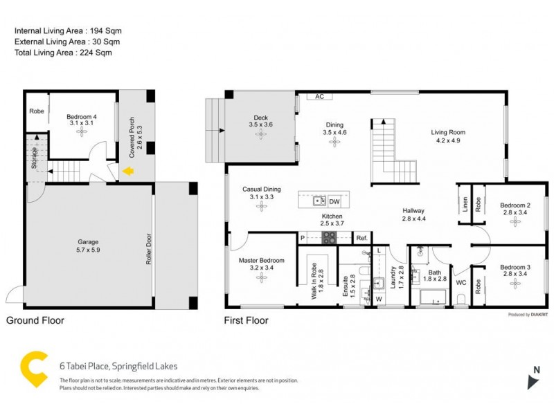 6 Tabei Place, Springfield Lakes QLD 4300 Floorplan