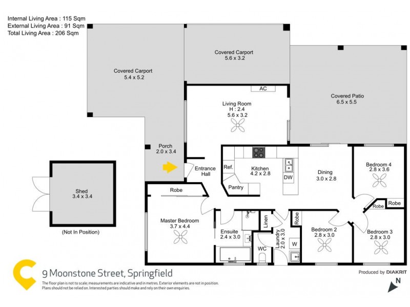 9 Moonstone Street, Springfield QLD 4300 Floorplan