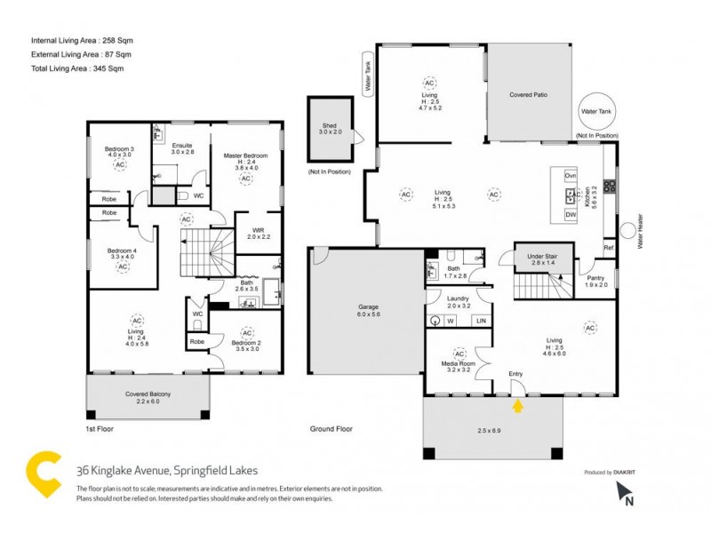 36 Kinglake Avenue, Springfield Lakes QLD 4300 Floorplan