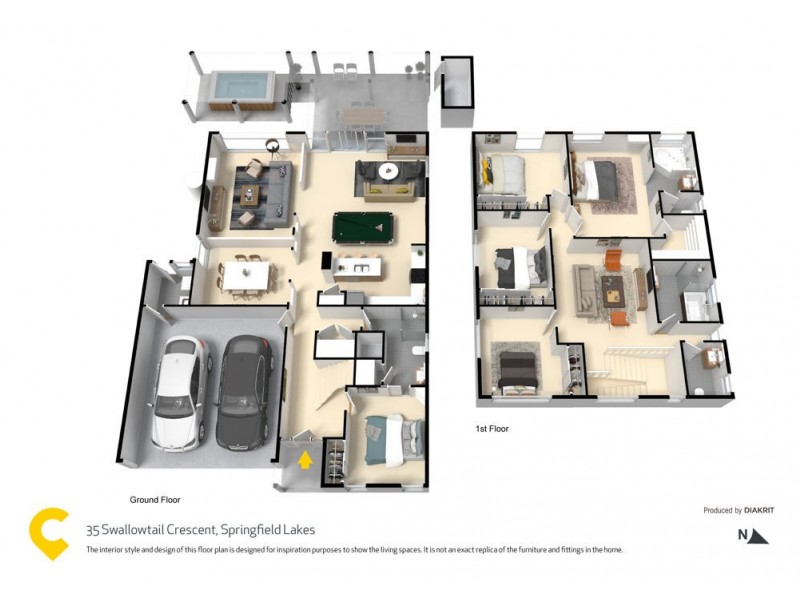 35 Swallowtail Crescent, Springfield Lakes QLD 4300 Floorplan