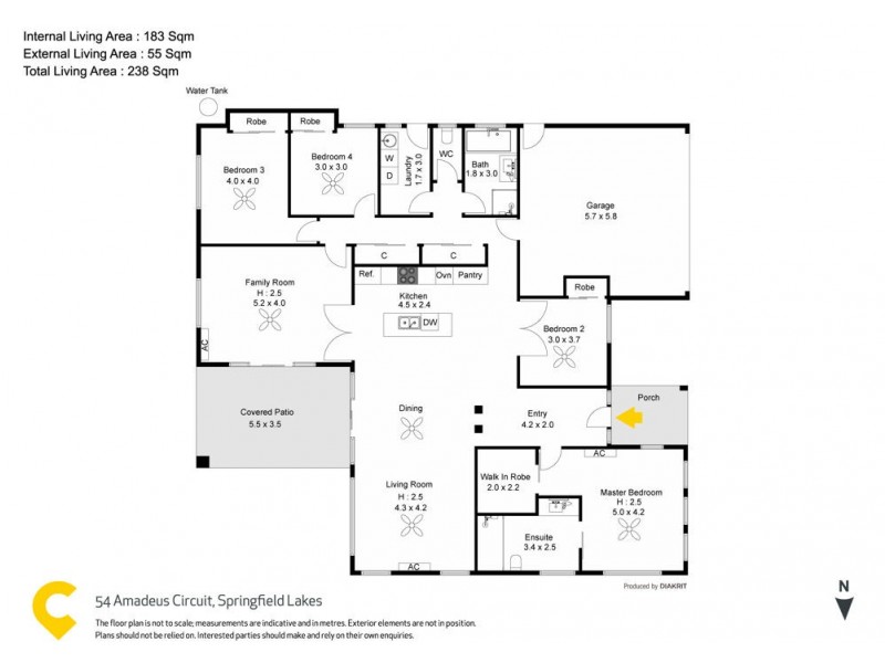 54 Amadeus Circuit, Springfield Lakes QLD 4300 Floorplan