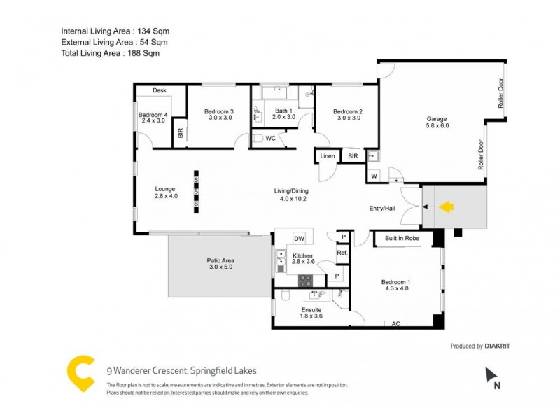 9 Wanderer Crescent, Springfield Lakes QLD 4300 Floorplan