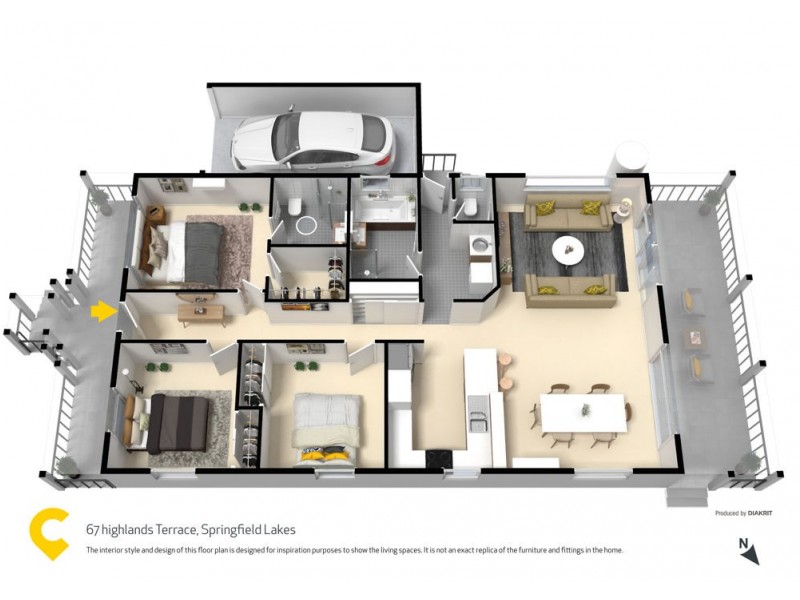 67 Highlands Terrace, Springfield Lakes QLD 4300 Floorplan