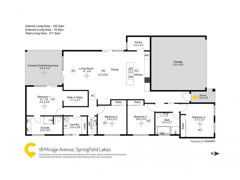 18 Mirage Avenue, Springfield Lakes QLD 4300 Floorplan