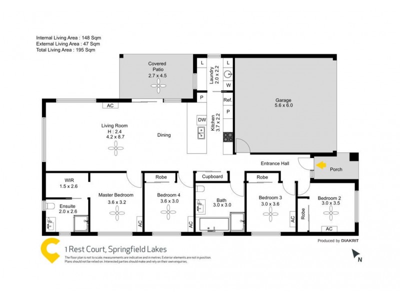 1 Rest Court, Springfield Lakes QLD 4300 Floorplan