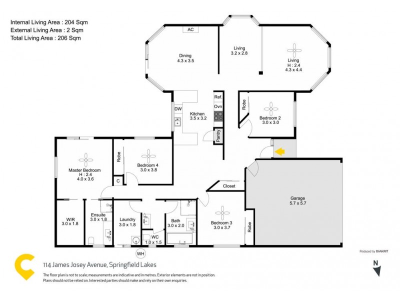 114 James Josey Avenue, Springfield Lakes QLD 4300 Floorplan