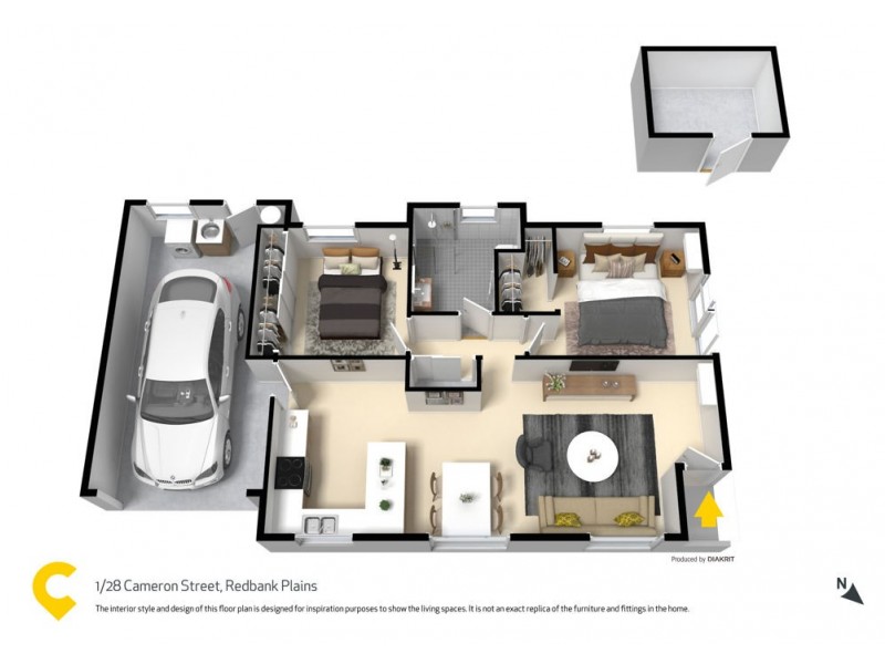 1/28 Cameron street, Redbank Plains QLD 4301 Floorplan