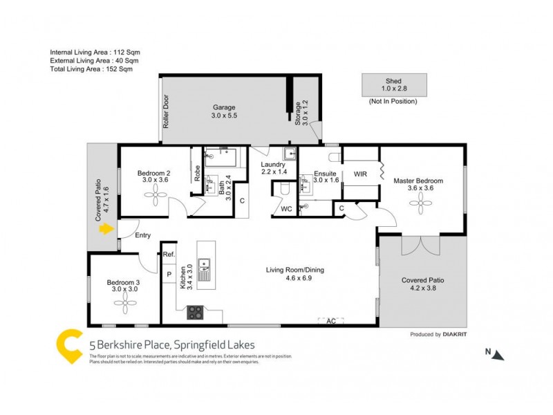 5 Berkshire Pl, Springfield Lakes QLD 4300 Floorplan