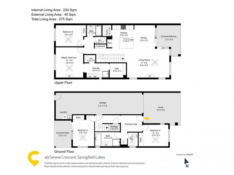 49 Serene Crescent, Springfield Lakes QLD 4300 Floorplan
