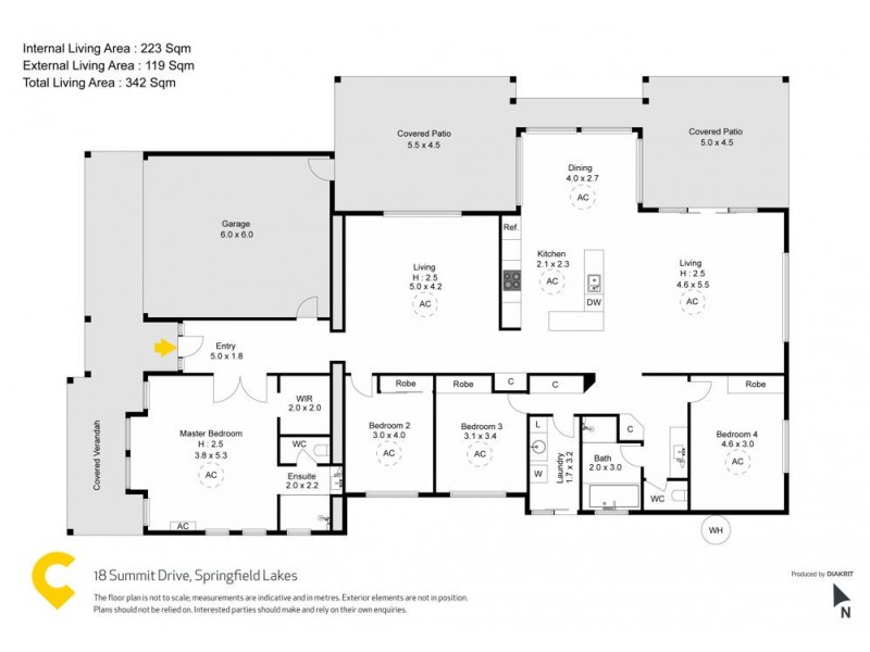18 Summit Drive, Springfield Lakes QLD 4300 Floorplan