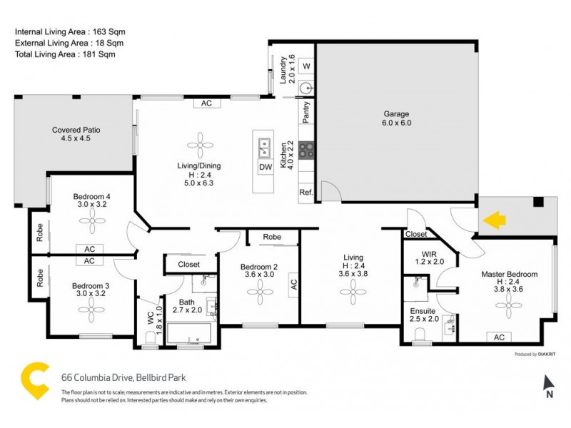 66 Columbia Drive, Bellbird Park QLD 4300 Floorplan