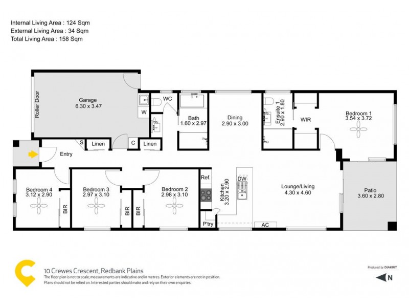10 Crewes Crescent, Redbank Plains QLD 4301 Floorplan
