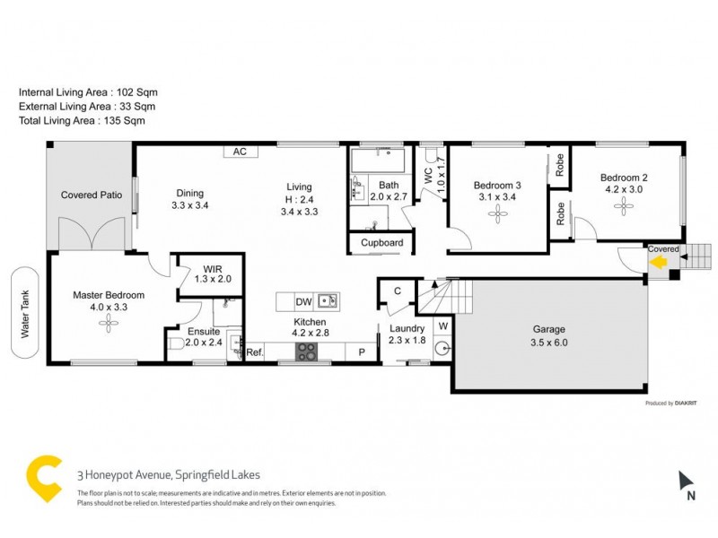 3 Honeypot Avenue, Springfield Lakes QLD 4300 Floorplan