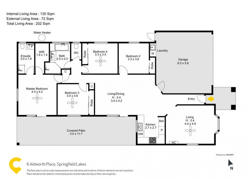 6 Aldworth Place, Springfield Lakes QLD 4300 Floorplan