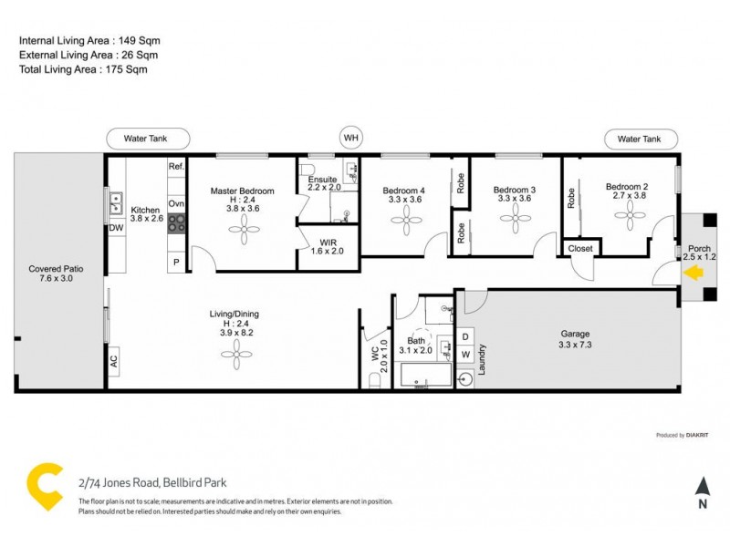 2/74 Jones Road, Bellbird Park QLD 4300 Floorplan