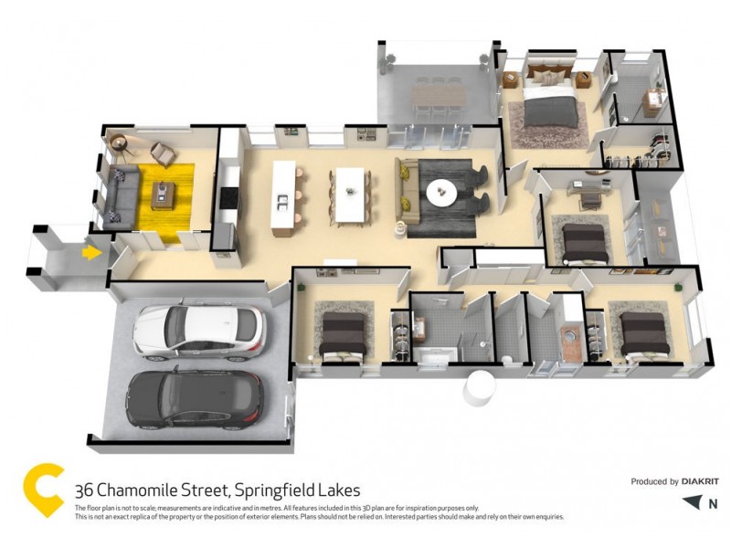 36 Chamomile Street, Springfield Lakes QLD 4300 Floorplan