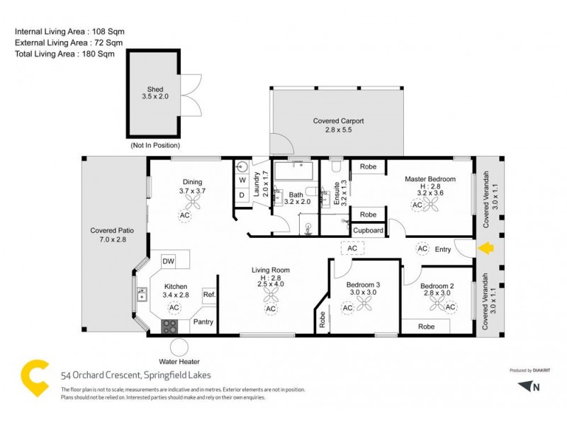 54 Orchard Crescent, Springfield Lakes QLD 4300 Floorplan