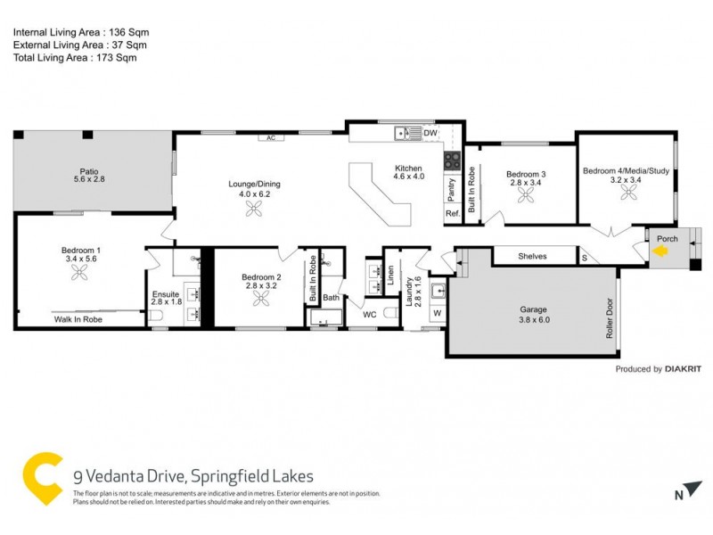 9 Vedanta Drive, Springfield Lakes QLD 4300 Floorplan