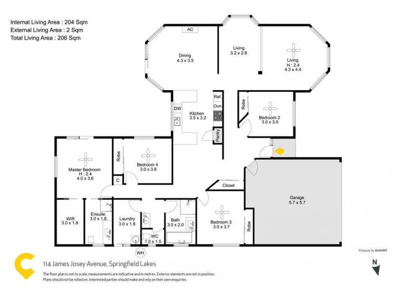 114 James Josey Avenue, Springfield Lakes QLD 4300 Floorplan