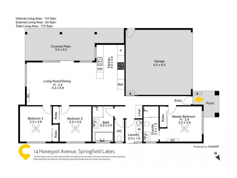 14 Honeypot Avenue, Springfield Lakes QLD 4300 Floorplan