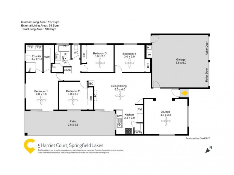 5 Harriet Court, Springfield Lakes QLD 4300 Floorplan