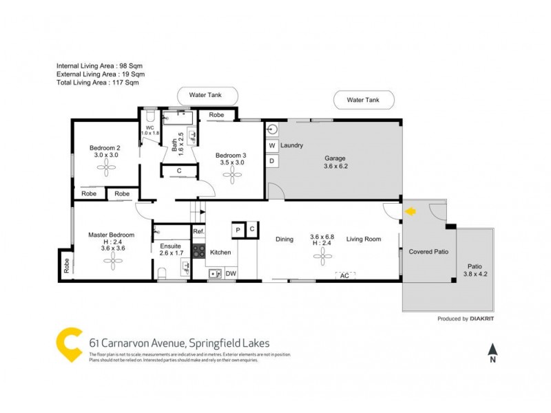 61 Carnarvon Avenue, Springfield Lakes QLD 4300 Floorplan