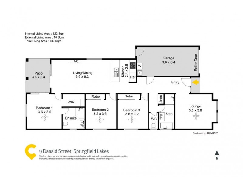 9 Danaid Street, Springfield Lakes QLD 4300 Floorplan