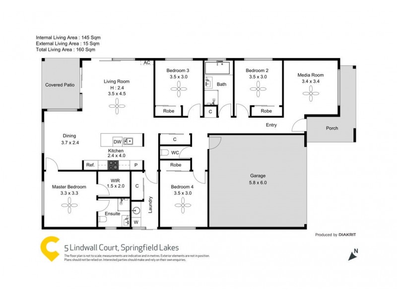 5 Lindwall Court, Springfield Lakes QLD 4300 Floorplan