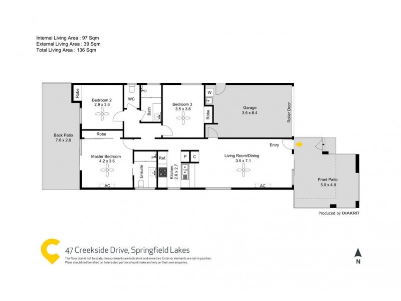 47 Creekside Drive, Springfield Lakes QLD 4300 Floorplan