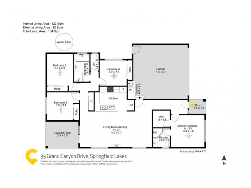 35 Grand Canyon Drive, Springfield Lakes QLD 4300 Floorplan