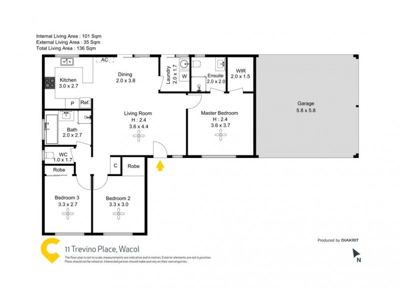11 Trevino Place, Wacol QLD 4076 Floorplan