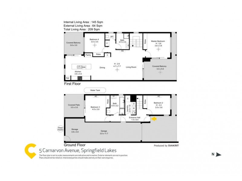5 Carnarvon Avenue, Springfield Lakes QLD 4300 Floorplan