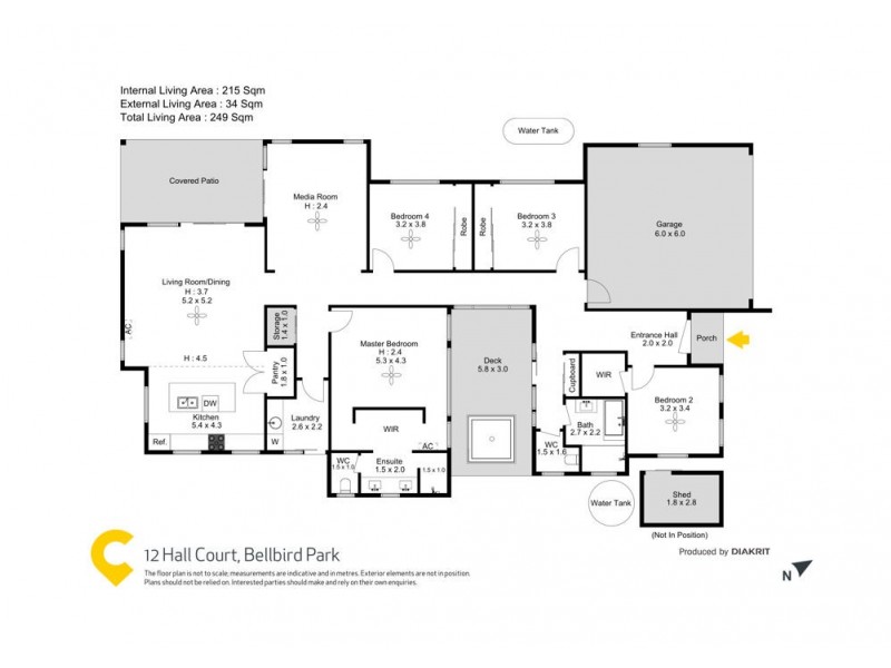 12 Hall Court, Bellbird Park QLD 4300 Floorplan