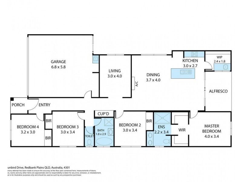 57 Sunbird Drive, Redbank Plains QLD 4301 Floorplan