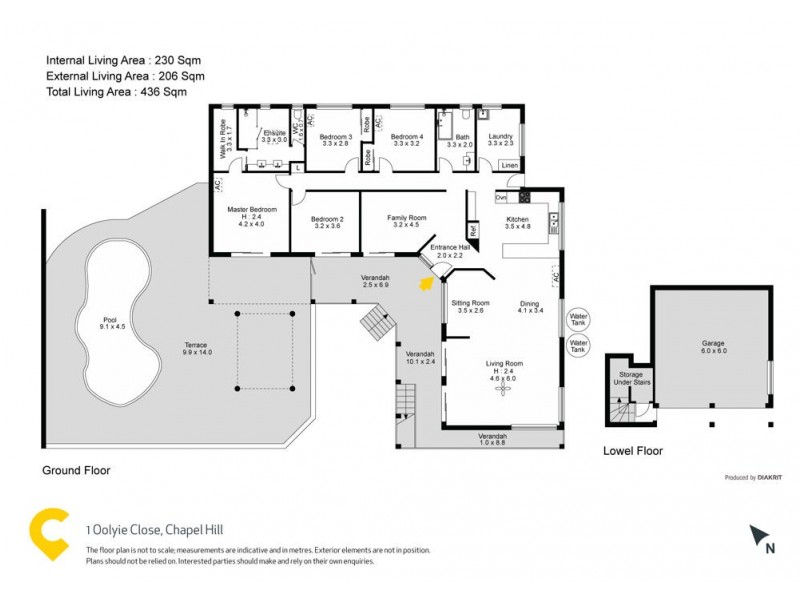 1 Oolyie Close, Chapel Hill QLD 4069 Floorplan